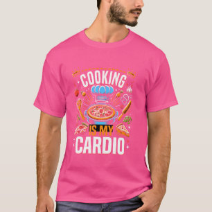 Koken is mijn cardio grappige hobby koken chefs t-shirt