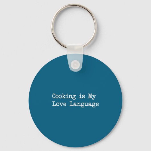 Koken Is Mijn Liefdestaal Funny Quotes Sleutelhanger (Voorkant)