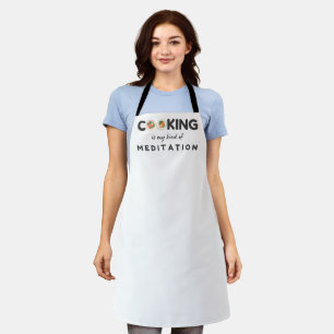 Koken is mijn soort meditatie - grappige keuken schort