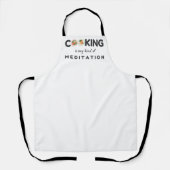 Koken is mijn soort meditatie - grappige keuken schort (Voorkant)
