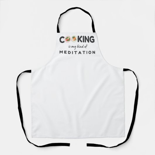 Koken is mijn soort meditatie - grappige keuken schort (Voorkant)