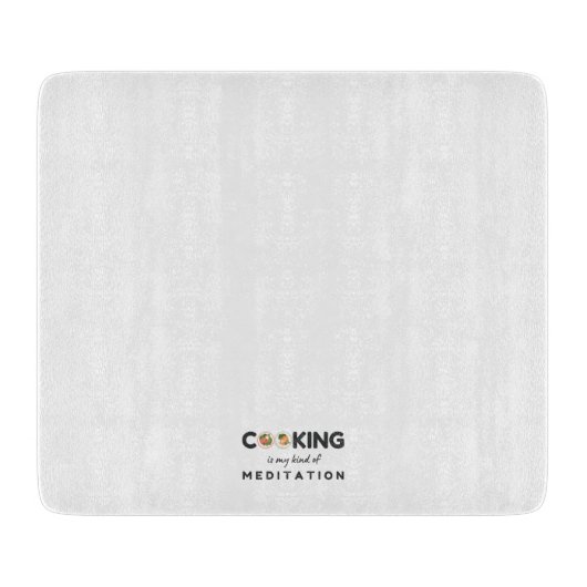 Koken is mijn soort meditatie - grappige keuken snijplank (Voorkant)