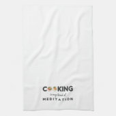 Koken is mijn soort meditatie - grappige keuken theedoek (Verticaal)