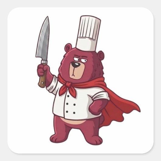 Koken Is Mijn Superkracht Vierkante Sticker (Voorkant)
