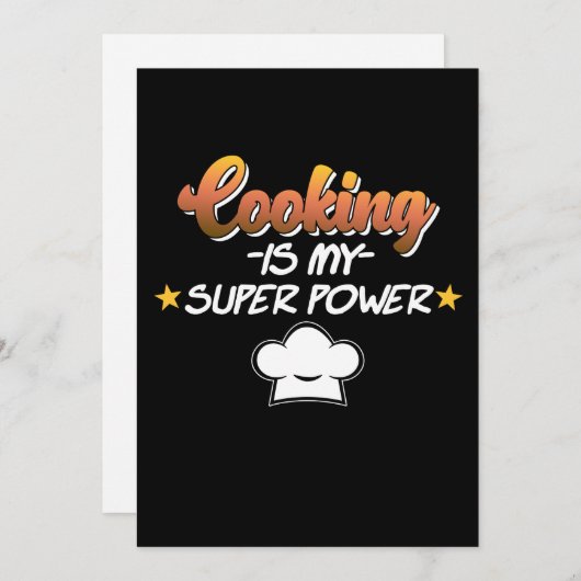 Koken is mijn Superpower Cook Chef Kitchen Bedankkaart (Voorkant / Achterkant)