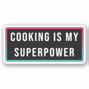Koken is mijn Superpower Sticker