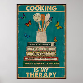 Koken is mijn therapie poster
