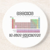 Koken is slechts chemisch (periodieke tabel) zandsteen onderzetter (Voorkant)