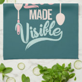 Koken is zichtbaar gemaakt uit liefde theedoek (Gevouwen)