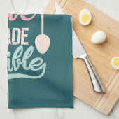 Koken is zichtbaar gemaakt uit liefde theedoek (Quarter Fold)