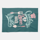 Koken is zichtbaar gemaakt uit liefde theedoek (Horizontaal)