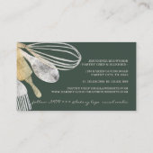 Koken Keukengerei Elegant bakkerijivoor Visitekaartje (Achterkant)