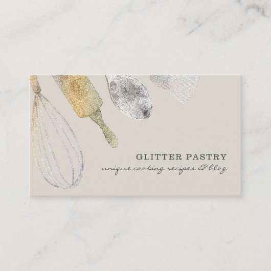 Koken Keukengerei Elegant bakkerijivoor Visitekaartje (Voorkant)