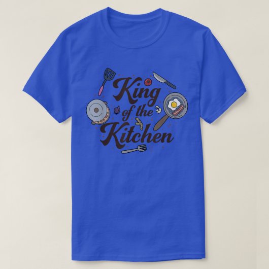 Koken, koning van de keuken, Mannen, grappigheid, T-shirt (Design voorkant)