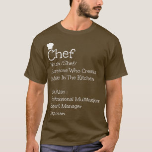 Koken Kook Definitie Keuken Chef Chef Zelfstandig T-shirt