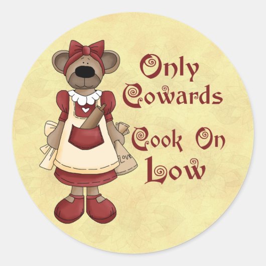 Koken lafaards ronde sticker (Voorkant)