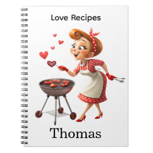 Koken Liefde Rode Harten Recept Spiraal Notebook Notitieboek