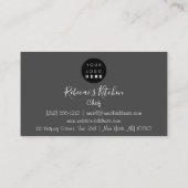 Koken Logo Chef Restaurant Golden Knifes Gray Visitekaartje (Achterkant)