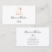 Koken Logo Robot Mixer Chef Sweets Bakery Roos Visitekaartje (Voorkant / Achterkant)