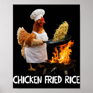 Koken Meme Kip Chef Grappige Humor Kip Gebakken Poster