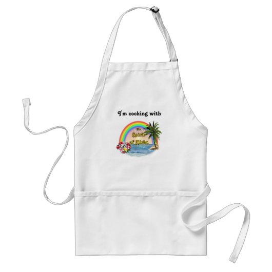 Koken met Aloha Spirit Standaard Schort (Voorkant)