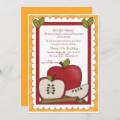 Koken met appels uitnodiging (Voorkant / Achterkant)