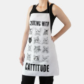 Koken met Cattitude - Originele Kat Tekeningen Schort (Insitu)
