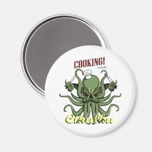 Koken met Cthulhu Magneet (Voorkant / Achterkant)