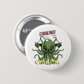 Koken met Cthulhu Ronde Button 5,7 Cm (Voorkant /achterkant)