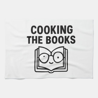 Koken met de Boeken - Grappige Boekhoudkundige Pun Theedoek