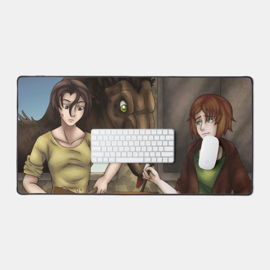 Koken met dinosaurussen bureaumat (Keyboard & Muis)