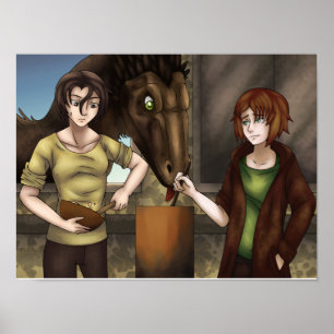 Koken met dinosaurussen poster