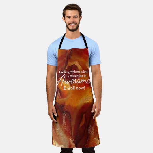  koken met Geweldige chef-kok meme Schort (Gedragen)