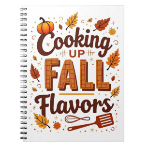 Koken met herfstkleuren notitieboek