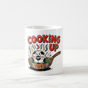 Koken met het spel Grappige Voetbal Frituren Koffiemok