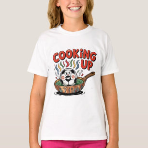 Koken met het spel   Grappige Voetbal Frituren  T-shirt
