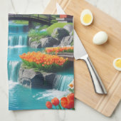 Koken met kalmte – Serene bergtuin Theedoek (Quarter Fold)