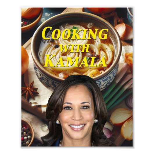 Koken met Kamala Foto Afdruk (Voorkant)