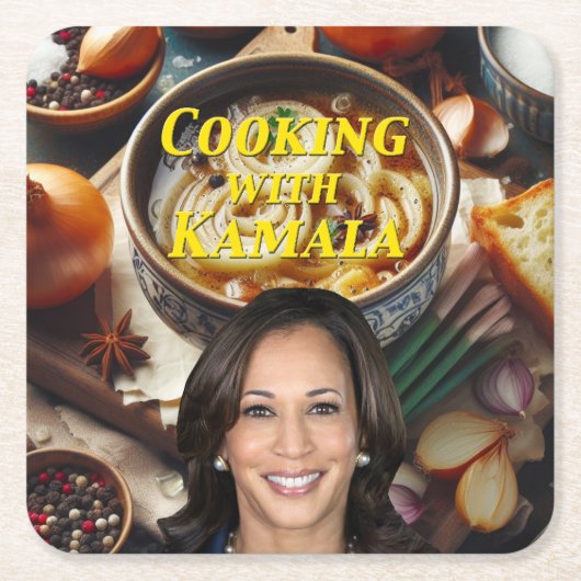 Koken met Kamala Kartonnen Onderzetters (Voorkant)