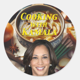 Koken met Kamala Ronde Sticker
