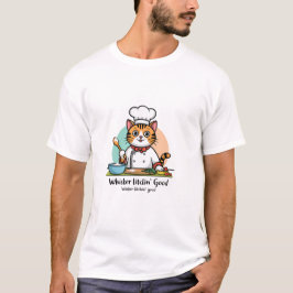 Koken met kat - Chef Kat T-shirt