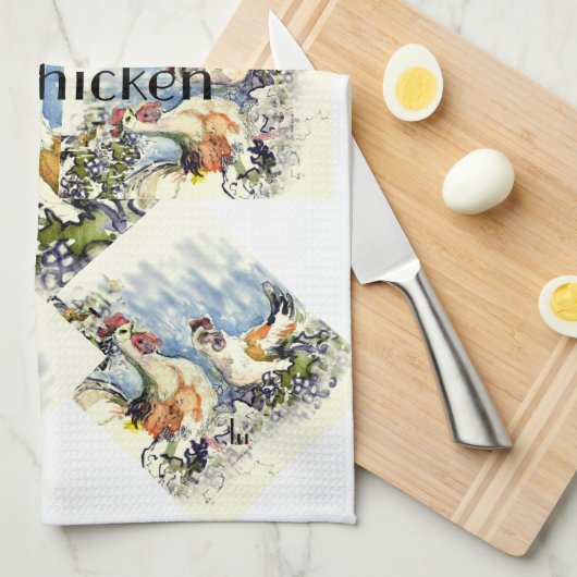 Koken met kip theedoek (Quarter Fold)