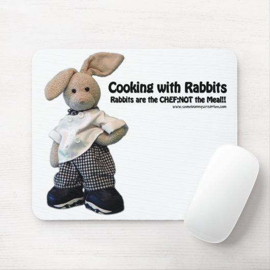 Koken met konijnen - Muismat (Met muis)