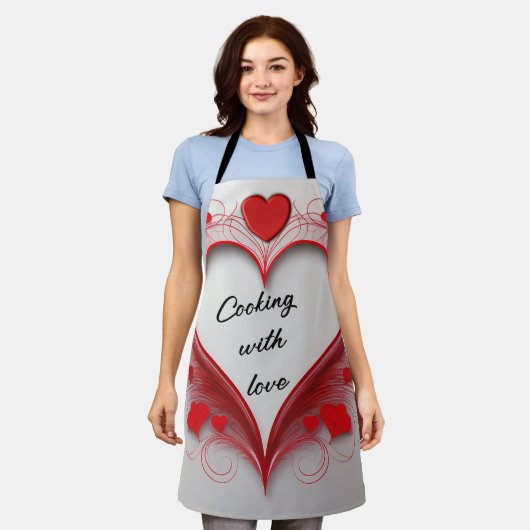 Koken met liefde All-Over Print Schort (Gedragen)