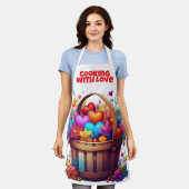 KOKEN MET LIEFDE All-Over Print Schort, Medium Schort (Gedragen)