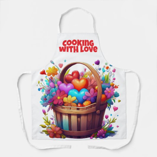 KOKEN MET LIEFDE All-Over Print Schort, Medium Schort (Voorkant)