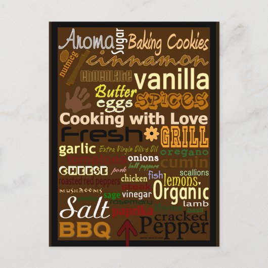 Koken met liefde | Blue Beach Song™-Briefkaart Briefkaart (Voorkant)