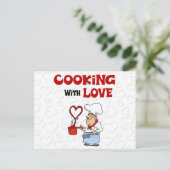 Koken met liefde briefkaart (Staand voorkant)