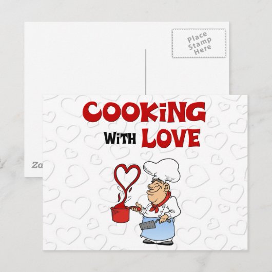 Koken met liefde briefkaart (Voorkant / Achterkant)