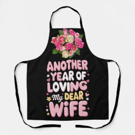 Koken met liefde en Jubileum Schort voor je vrouw